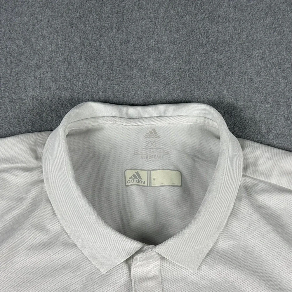 USF Bulls Baseball Adidas Polo Shirt White Team Issued Mens 2XL XXL